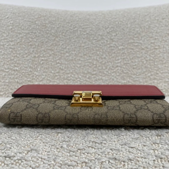 Pre-Owned GUCCI GG Supreme Monogram Moon Calfskin Padlock Continental Wallet - Picture 6 of 16